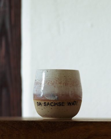 Da sachse wat Pöttkes Becher "Da sachse wat." Pöttkes Becher Steinzeug