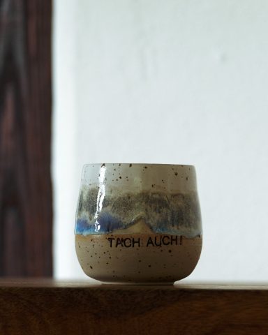 Tach auch Pöttkes Becher "Tach auch" Pöttkes Becher Steinzeug